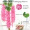 12 Pack Wisteria Hanging Flowers, 3.6 Feet/Pcs Fake Wisteria Flowers Garland(Pink)